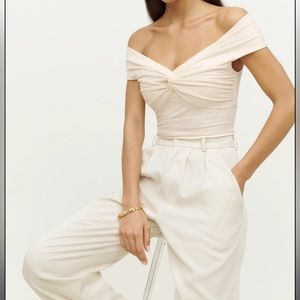 Cream reformation top size small